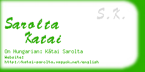 sarolta katai business card