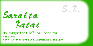 sarolta katai business card